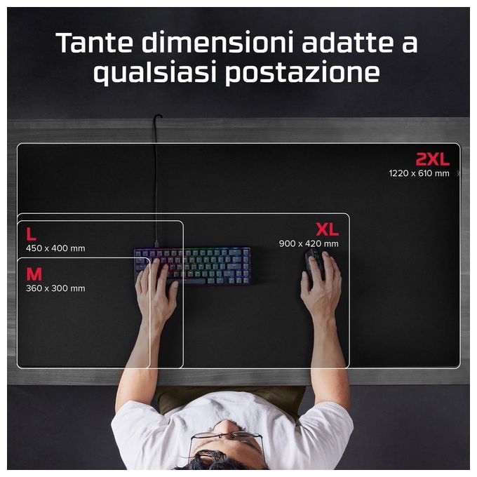HP HyperX Pulsefire Mat Mouse Pad per Gaming Tessuto M