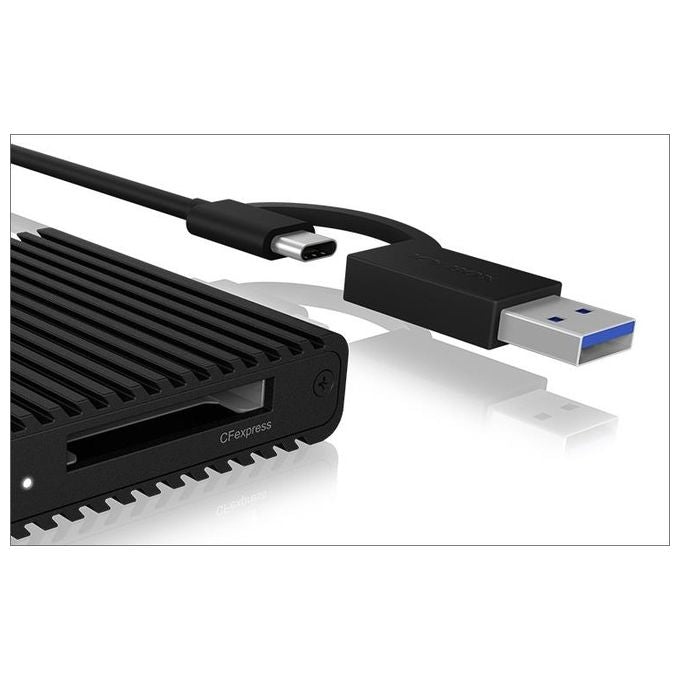 ICY BOX 60929 IB-CR404-C31 Lettore di Schede CFexpress Type-B USB 3.2 Gen 2 fino a 10 Gbit-s Alluminio colore Nero