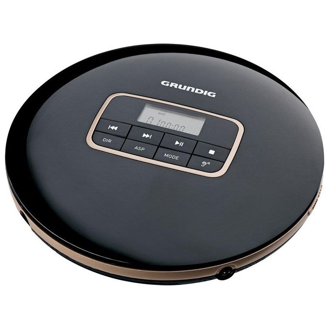 Grundig GCP1010 Lettore CD Portatile con Batteria Ricaricabile fino a 8 Ore Formati MP3 WMA CD-R CD-RW Display LCD Uscita Cuffie 3.5 mm colore Nero-Argento