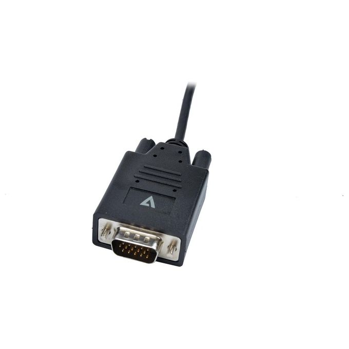 V7 V7UCVGA-2M VGA (D-Sub) USB Tipo-C Nero