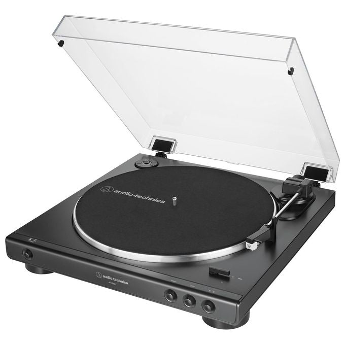 Audio-Technica AT-LP60XBK Giradischi a Cinghia Completamente Automatico 33 1-3 e 45 rpm Preamplificatore Phono Integrato colore Nero