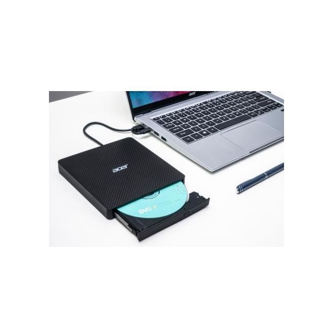 Acer GP.ODD11.001 Masterizzatore CD DVD Portatile DVD±RW USB 3.2 Gen 1 Slot-in M-DISC compatibile Windows Mac colore Nero