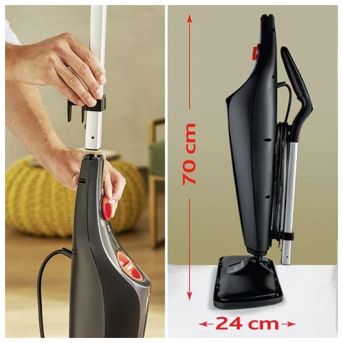 Vileda 168935 Steam XXL Plus Pulitore a vapore 1550 W 0,4 L riscaldamento 15 s 3 livelli vapore colore Nero