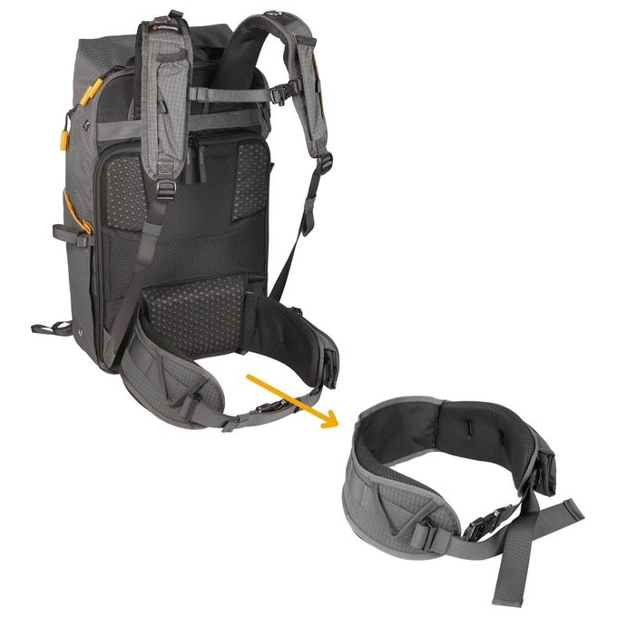 Vanguard VEO ACTIVE46 GY Zaino Fotografico Outdoor 25L Compatibilita' Laptop 14'' Tablet 10'' Porta USB Supporto Treppiede Copertura Antipioggia colore Grigio