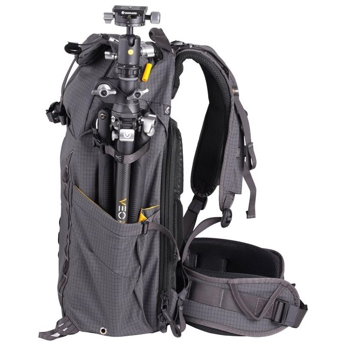 Vanguard VEO ACTIVE46 GY Zaino Fotografico Outdoor 25L Compatibilita' Laptop 14'' Tablet 10'' Porta USB Supporto Treppiede Copertura Antipioggia colore Grigio