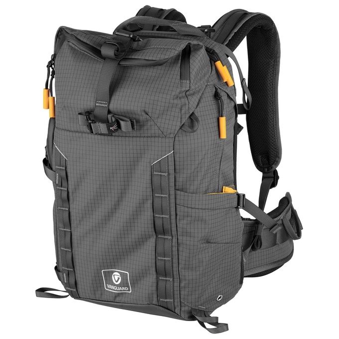 Vanguard VEO ACTIVE46 GY Zaino Fotografico Outdoor 25L Compatibilita' Laptop 14'' Tablet 10'' Porta USB Supporto Treppiede Copertura Antipioggia colore Grigio