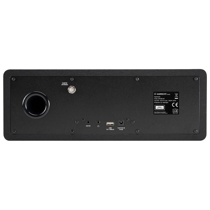 Albrecht 27895 DR 895 CD Radio Portatile Digitale con DAB+ FM Internet Wi-Fi Bluetooth Lettore CD USB Display 4'' TFT 2x15 W colore Nero