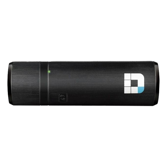 D-Link, Adattatore USB WiFi AC1200, Dual Band, Wireless, Nero