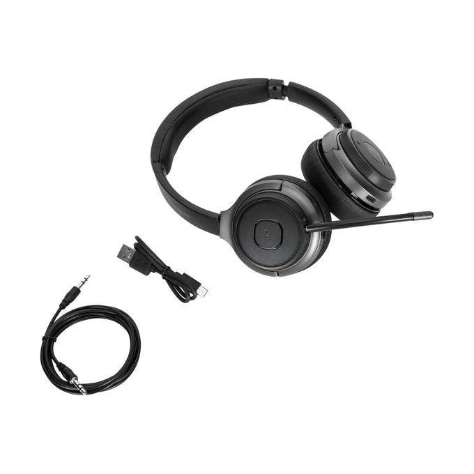 Targus AEH104GL Cuffie Wireless On Ear con Microfono Bluetooth 5.0 USB tipo C AUX autonomia 16h colore Nero