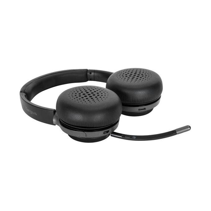 Targus AEH104GL Cuffie Wireless On Ear con Microfono Bluetooth 5.0 USB tipo C AUX autonomia 16h colore Nero