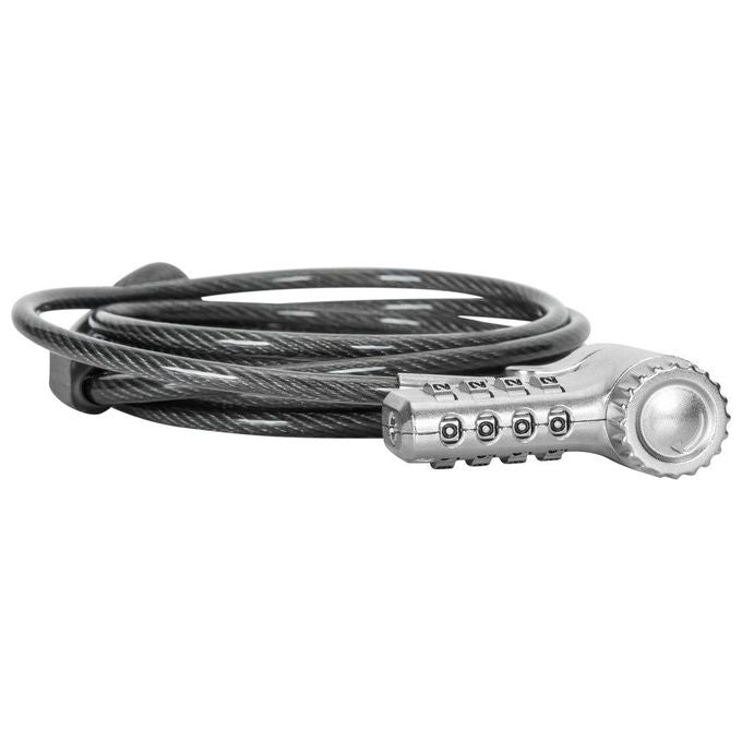 Targus ASP96RGL Lucchetto Combinato Universale Reimpostabile 4 Cifre Cavo 2 m in Acciaio Galvanizzato Rotazione Testa 360 Gradi per Laptop Monitor PC colore Argento