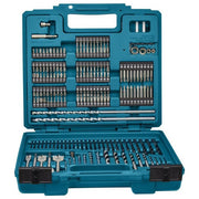Makita E-11689 Set Punte per Trapano e Avvitatore 256 Pezzi HSS-R Legno Muratura con Accessori colore Nero