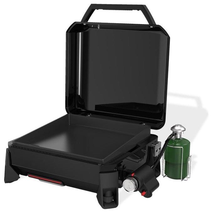 Weber 1500207 Piastra Premium SLATE GP Barbecue a Gas Portatile 3,7 kW Temperatura Max Oltre 260 °C Superficie Cottura 43x41 cm colore Nero