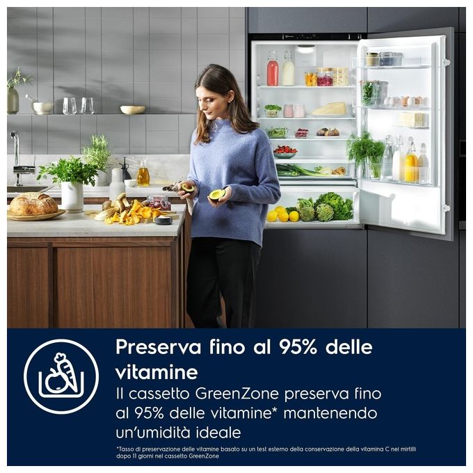Electrolux ENG7TE18S Serie 700 GreenZone Frigorifero Combinato da Incasso 256 L 177 cm Classe E 36 dB Total No Frost colore Bianco