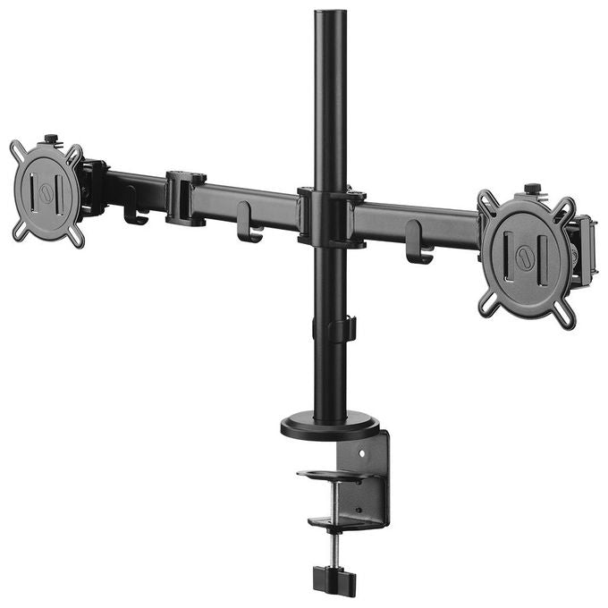 One For All DM2210 Supporto Doppio per Monitor Regolabile 13''-32'' con Rotazione 360° e Inclinazione 90° colore Nero