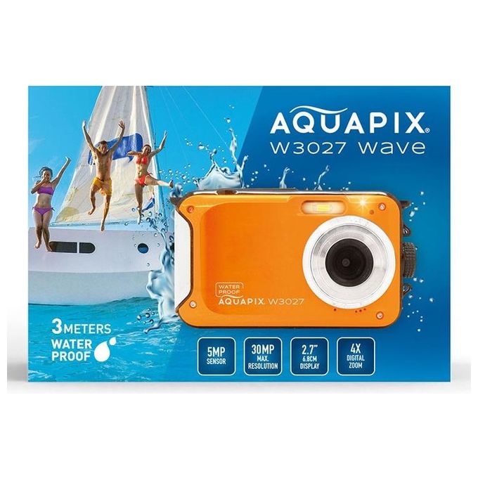 Easypix 10031 W3027 Wave Fotocamera compatta 5 MP Full HD Impermeabile fino a 3 m USB tipo-C colore Arancione