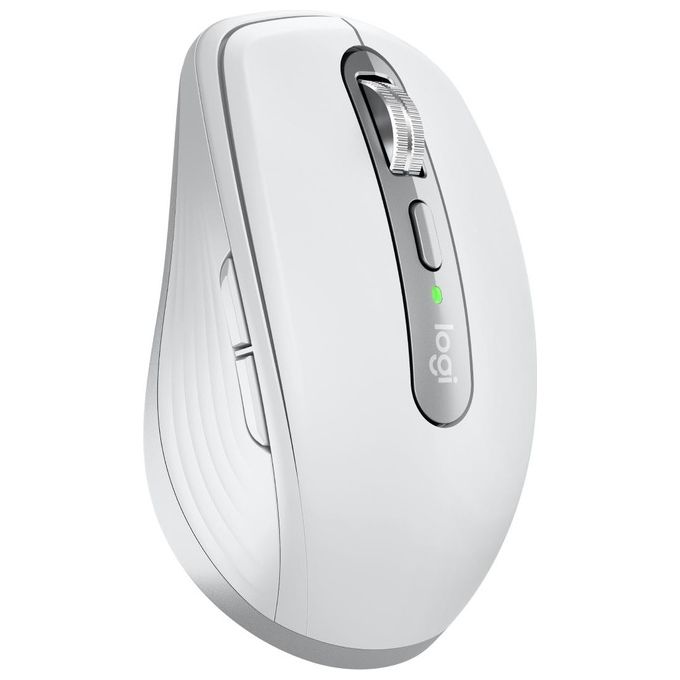 Logitech 910-006930 MX Anywhere 3S Mouse Wireless 8000 DPI Clic Silenzioso Supporto Multi-Dispositivo USB Type-C Ricaricabile Batteria Integrata colore Grigio