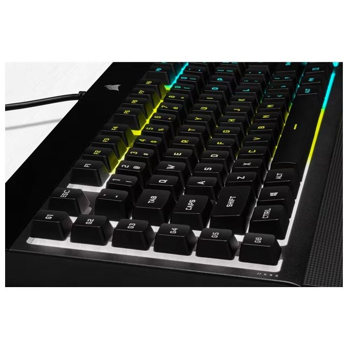 Corsair CH-9226765-IT K55 RGB PRO Tastiera Gaming a Membrana Cablata QWERTY Layout IT LED RGB 5 Zone 6 Macro Tasti IP42 colore Nero