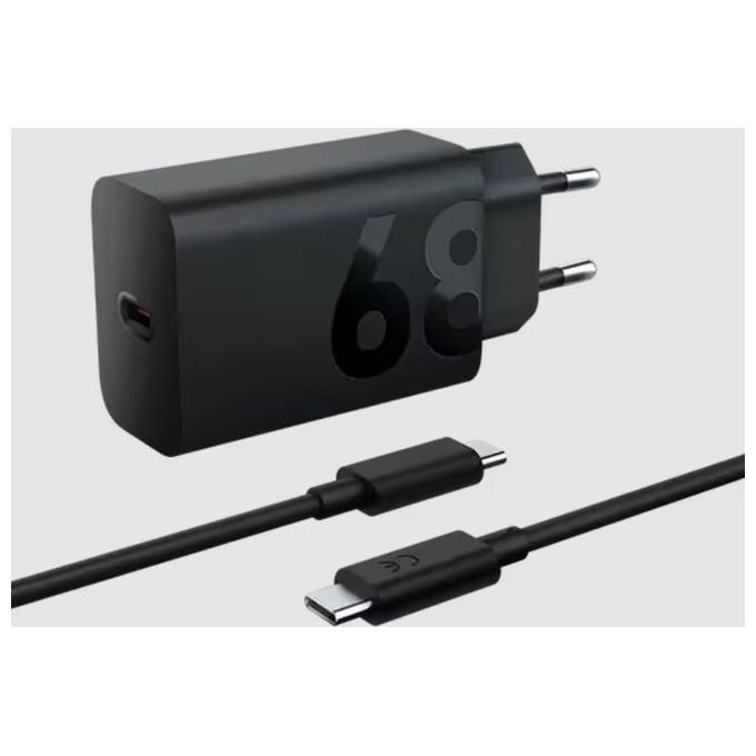 Lenovo ZG38C05739 Caricabatterie da Parete USB-C 68W GaN 1 Porta USB-C Ricarica Rapida colore Nero