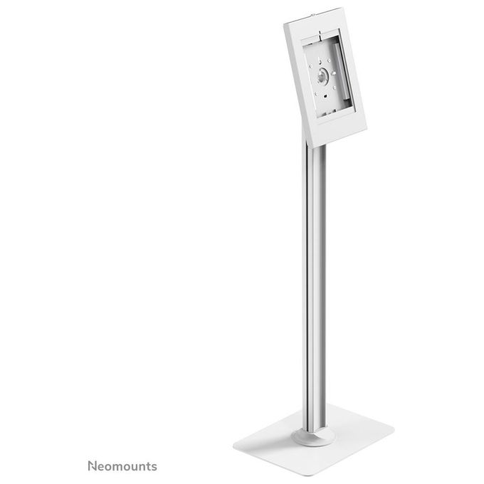Neomounts FL15-650WH1 Supporto da Pavimento per Tablet 9,7-11 Pollici con Rotazione 90° Inclinazione Regolabile e Blocco Antifurto colore Bianco