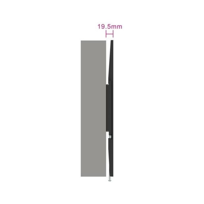 Eminent Ewent EasyFix EW1503 Montaggio a Parete per Tv Lcd Metallo Acciaio Nero Dimensione Schermo 37-70