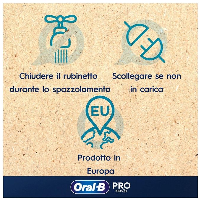 Braun Oral-B Vitality Pro Kids Spiderman Bambino Spazzolino Rotante-Oscillante Blu-Rosso