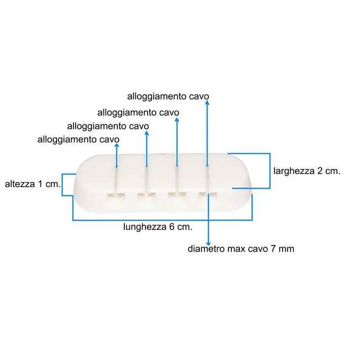 Link Kit 2 Pezzi Supporti per Gestione Cavi 4 Posizioni Bianco