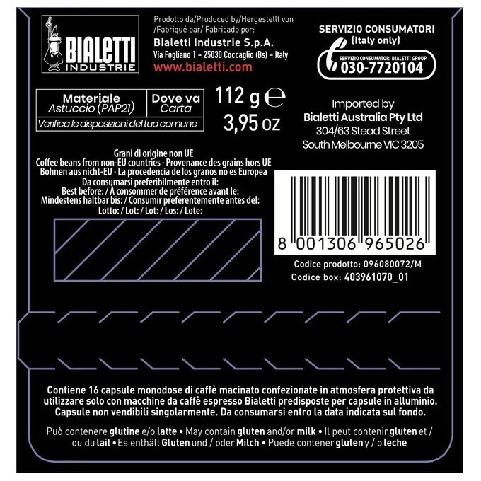 Bialetti Capsule Caffe 16pz Roma Gusto Forte