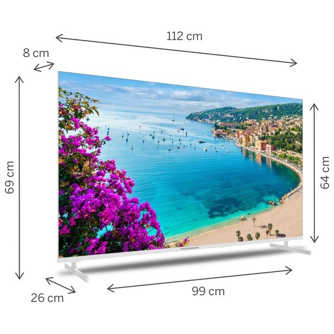 Thomson 55UA5S13W Smart TV 55'' 4K Ultra HD LED Android TV 11 Dolby Vision Dolby Atmos Wi-Fi colore Bianco
