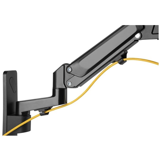 Digitus DA-90428 Supporto a Parete per Monitor 17'' 43'' Molla a Gas Braccio Orientabile VESA 75x75 100x100 23 Kg colore Nero