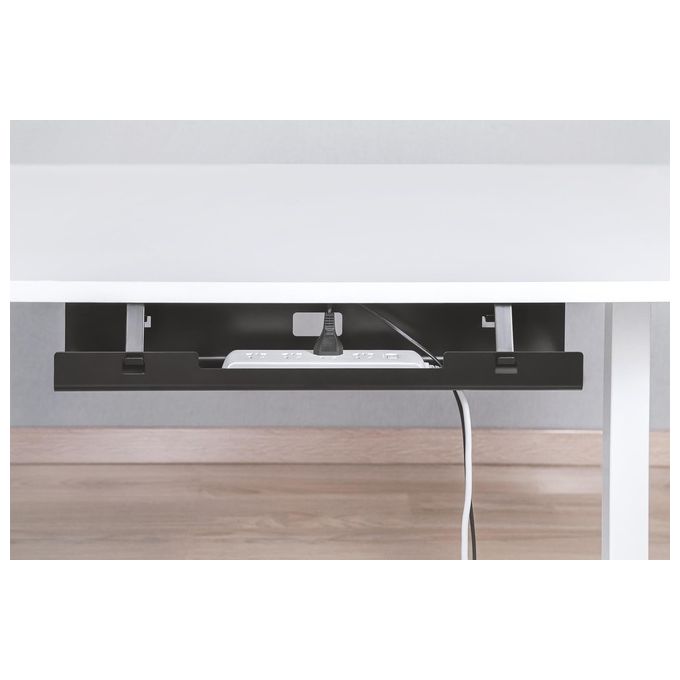 Digitus DA-90450 Canalina Gestione Cavi Sottoscrivania in Acciaio 60 cm Portata 5 Kg colore Nero