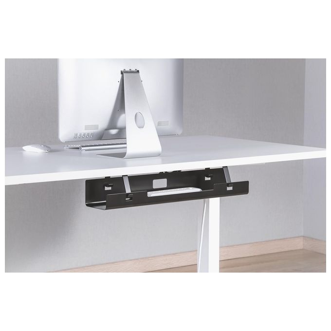 Digitus DA-90450 Canalina Gestione Cavi Sottoscrivania in Acciaio 60 cm Portata 5 Kg colore Nero