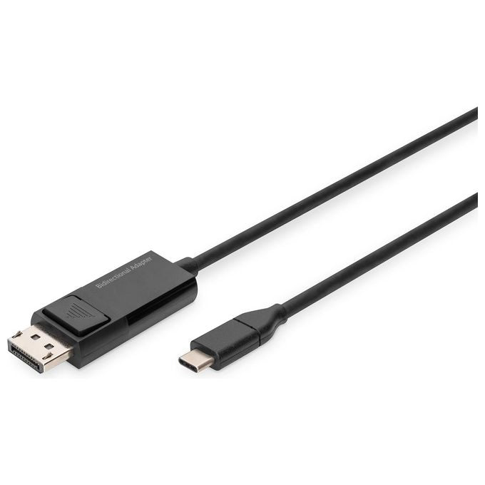 Digitus AK-300334-020-S Cavo Adattatore Bidirezionale USB Type C DisplayPort 1.4 8K 30Hz 2m colore Nero