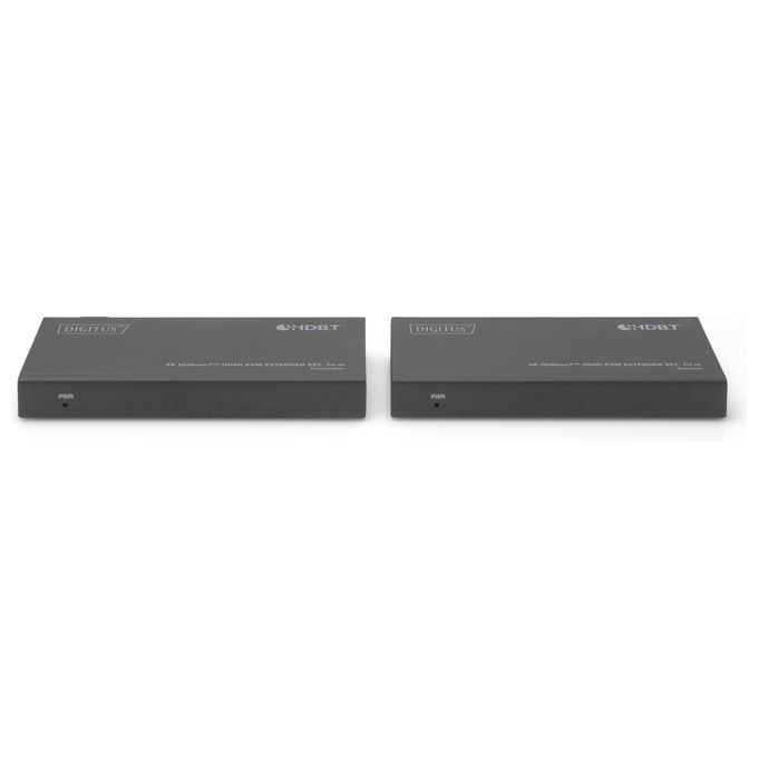 Digitus DS-55512 Set di estensori KVM HDMI 4K HDBaseT 70 m risoluzione 3840x2160 Pixel cavo Cat5e Cat6 Cat6a Cat7 Cat8 PoC alimentazione 12 V colore Nero