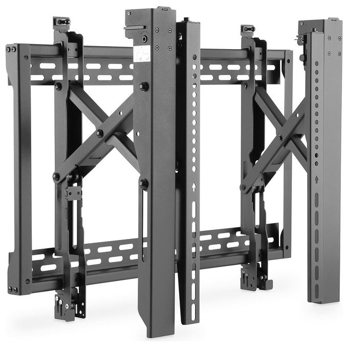 DIGITUS DA-90446 Supporto a parete per TV pop-out VESA 200x200 a 600x400 carico massimo 70 Kg regolazione precisa colore Nero