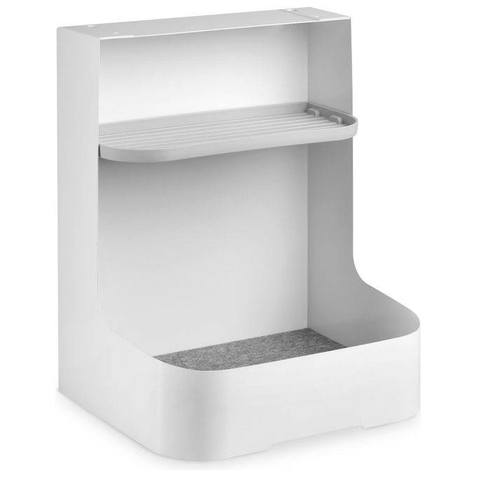 Digitus DA-90444 Ripiano Sotto Scrivania Portaoggetti Acciaio e Plastica Carico Massimo 5 Kg Colore Bianco