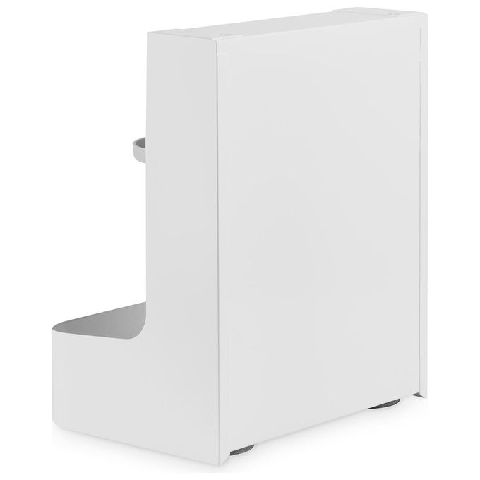 Digitus DA-90444 Ripiano Sotto Scrivania Portaoggetti Acciaio e Plastica Carico Massimo 5 Kg Colore Bianco