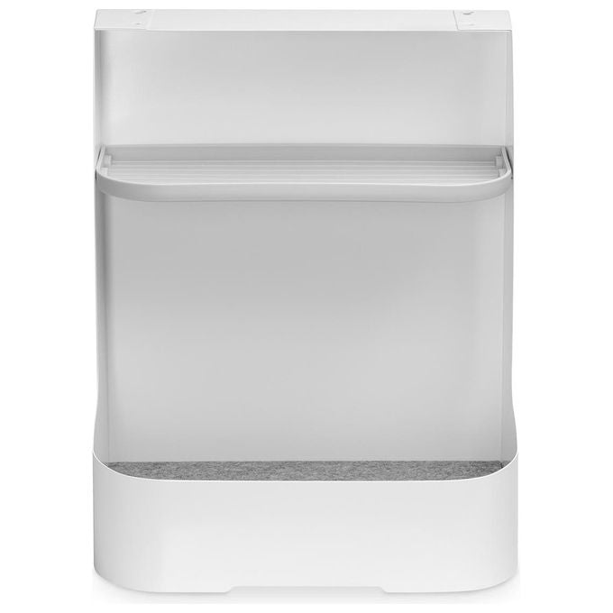 Digitus DA-90444 Ripiano Sotto Scrivania Portaoggetti Acciaio e Plastica Carico Massimo 5 Kg Colore Bianco