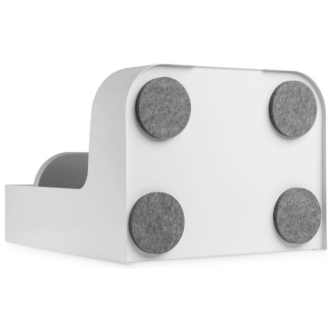 Digitus DA-90444 Ripiano Sotto Scrivania Portaoggetti Acciaio e Plastica Carico Massimo 5 Kg Colore Bianco
