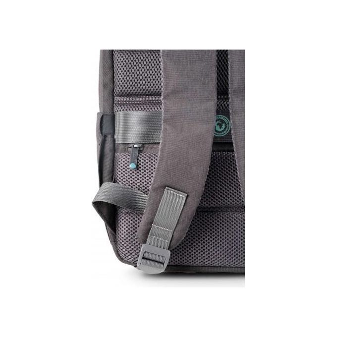 Urban Factory ELB14UF Zaino per Laptop Doppio Scomparto fino a 14 Pollici Poliestere Riciclato colore Grigio