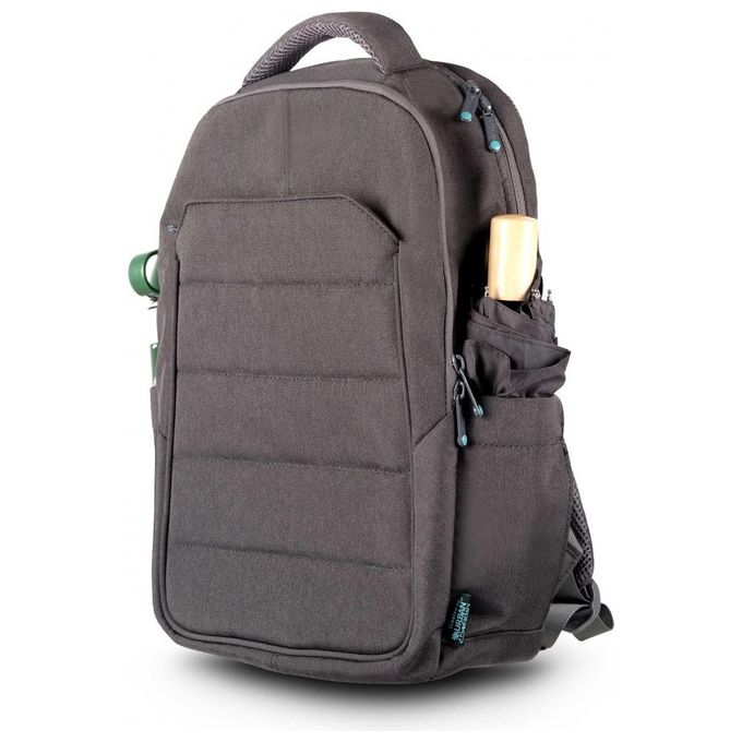 Urban Factory ELB14UF Zaino per Laptop Doppio Scomparto fino a 14 Pollici Poliestere Riciclato colore Grigio