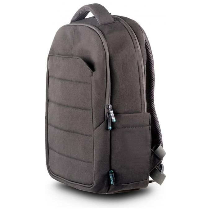 Urban Factory ELB14UF Zaino per Laptop Doppio Scomparto fino a 14 Pollici Poliestere Riciclato colore Grigio