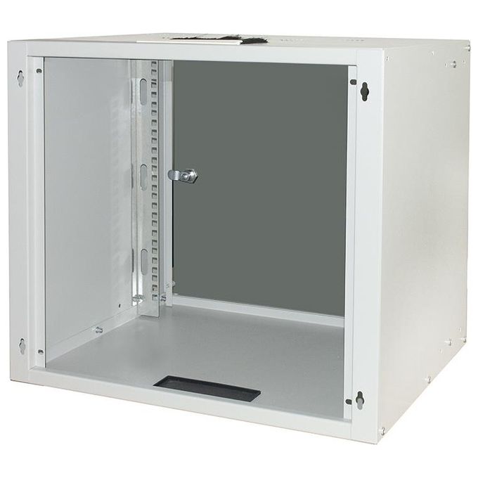 Link LK1909U40E Armadio Rack 19'' 9U da Muro Disassemblato Porta Vetro Temperato Struttura Acciaio 40 Kg colore Grigio