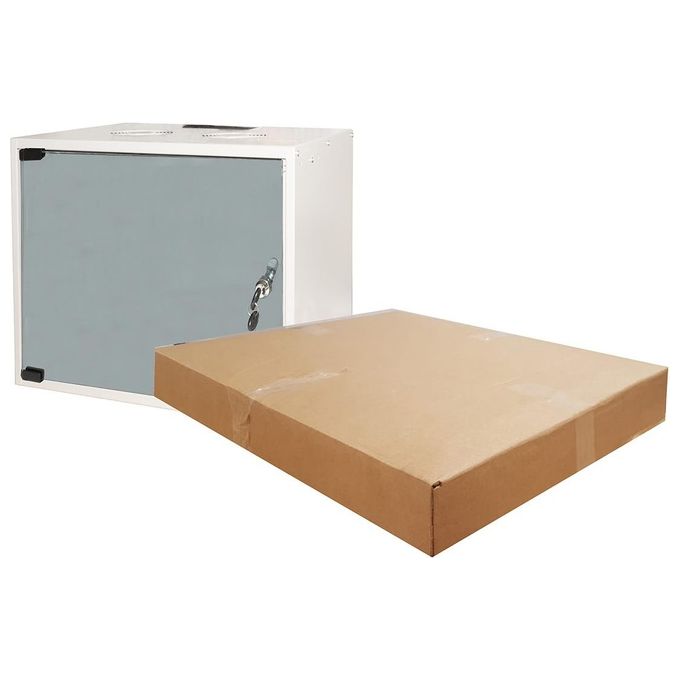 Link LK1909U40E Armadio Rack 19'' 9U da Muro Disassemblato Porta Vetro Temperato Struttura Acciaio 40 Kg colore Grigio
