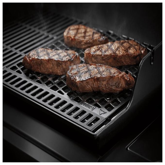 Weber 7680 Crafted Griglia per Rosolatura a Doppio Lato Ghisa Smaltata Genesis Spirit SmokeFire colore Grigio