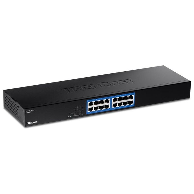 TRENDnet TEG-S17 Switch Gigabit a 16 Porte 32 Gbps design senza ventola alimentazione interna colore Nero