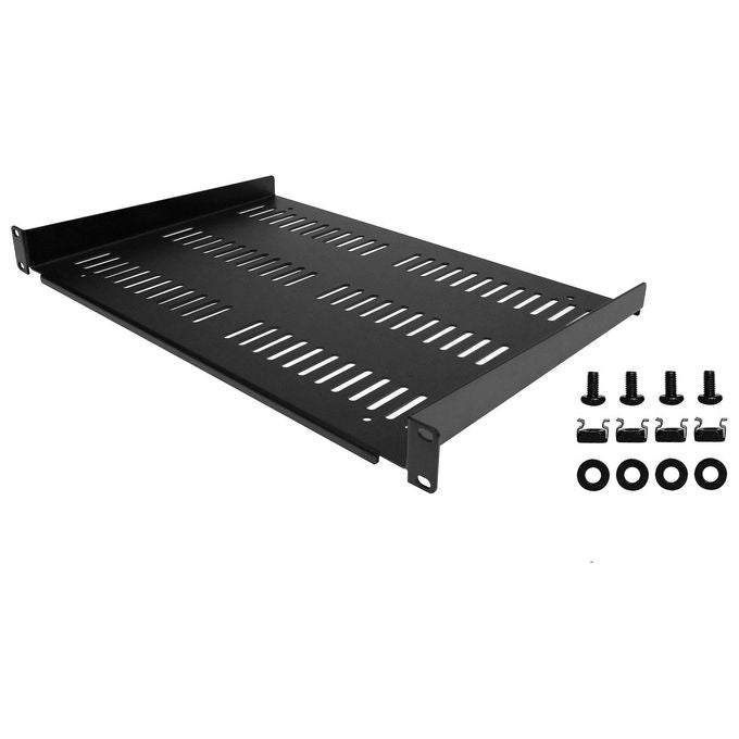 StarTech SHELF-1U-12-FIXED-V Mensola Rack 1U Ventilata in Acciaio 30.5 cm Profondita' Portata 25 Kg colore Nero