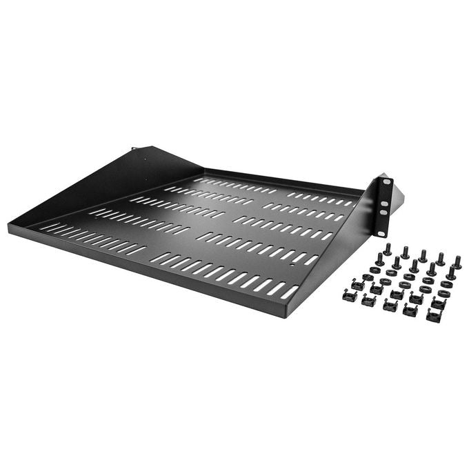 StarTech.com SHELF-2U-20-CENTER-V Mensola Rack 19'' 2U Ventilata Portata 91 Kg Profondita' 50 cm colore Nero