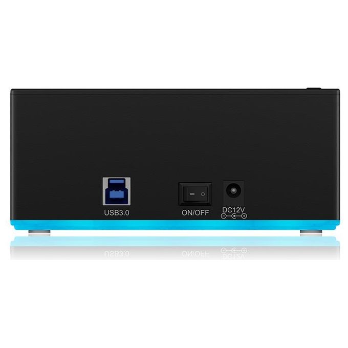 ICY BOX 60820 IB-127CL-U3 Docking Station per 2x HDD SSD SATA 2.5 e 3.5 USB 3.2 Gen 1 Type-A e Type-C Clonazione Offline colore Nero