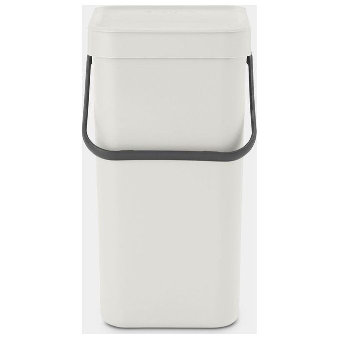 Brabantia 213281 Sort and Go Pattumiera 12 L con Coperchio Stay Open colore Grigio Chiaro